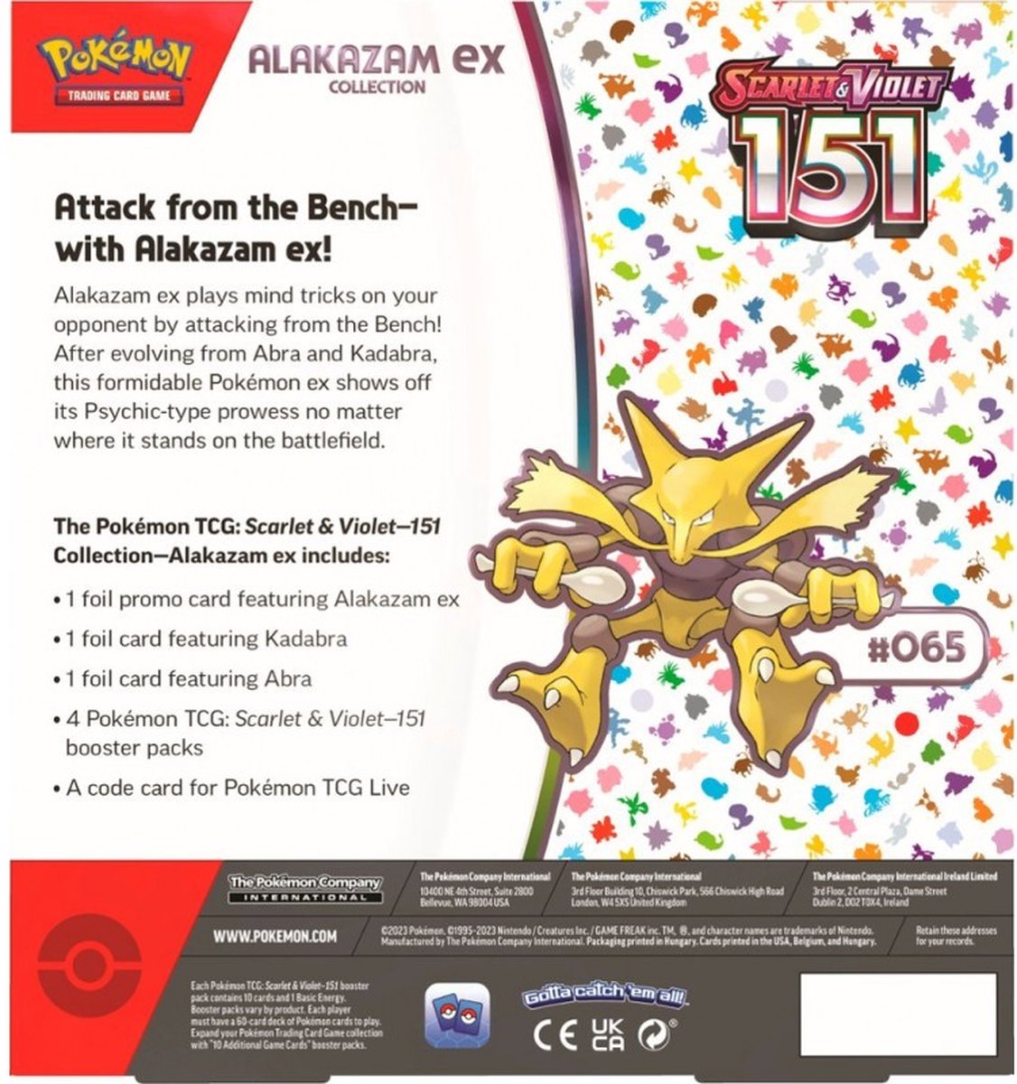 Pokémon Scarlet & Violet - 151 Alakazam ex Box