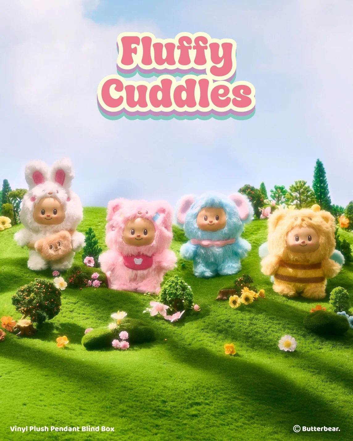 Butterbear Fluffy Cuddles Blind Box Bag Charm