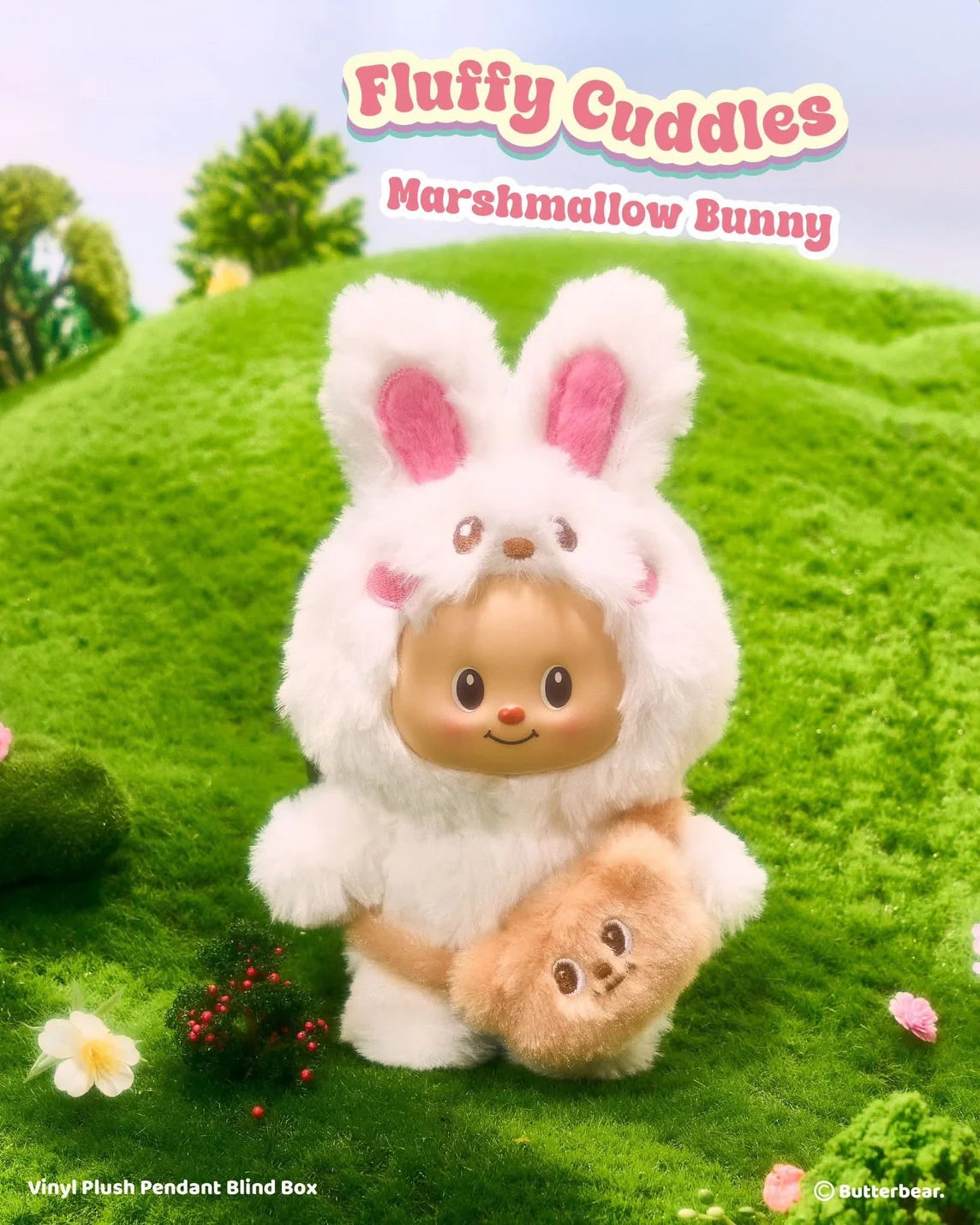 Butterbear Fluffy Cuddles Blind Box Bag Charm