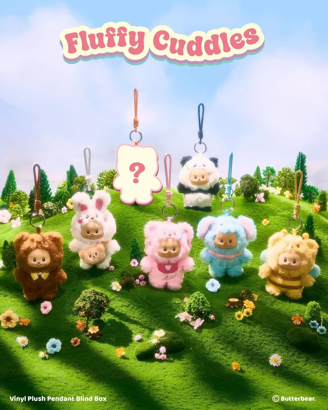 Butterbear Fluffy Cuddles Blind Box Bag Charm