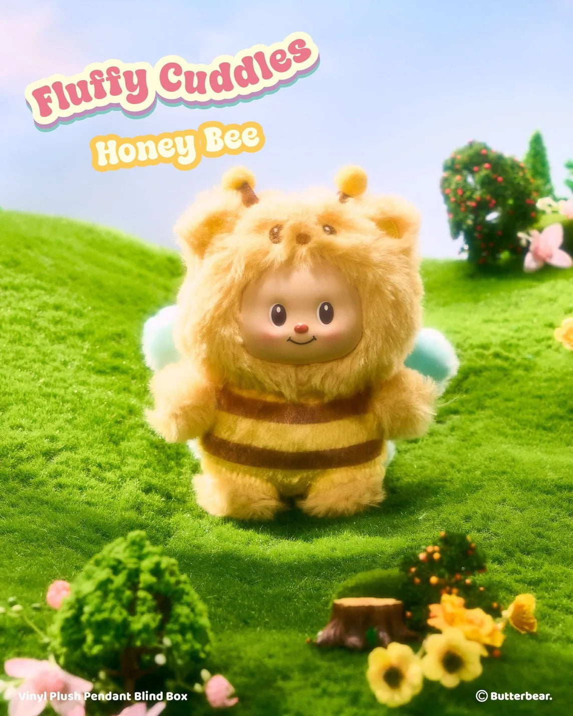 Butterbear Fluffy Cuddles Blind Box Bag Charm