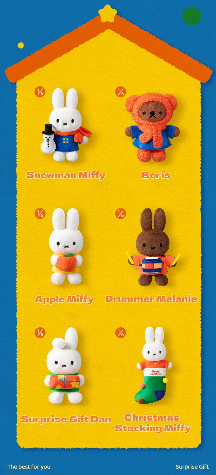 Miffy Winter Series Plush Keychain Blindbox