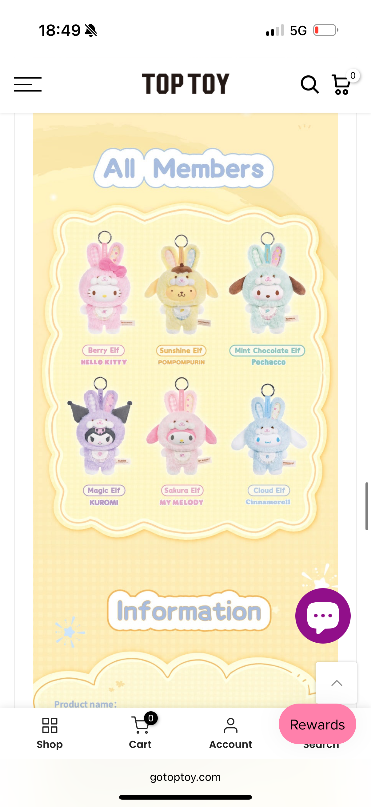 Elf Bunny Baby Vinyl Plush Keychains Gift Blind Box